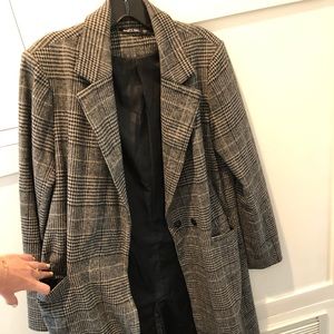 Nasty Gal women’s plaid pea coat